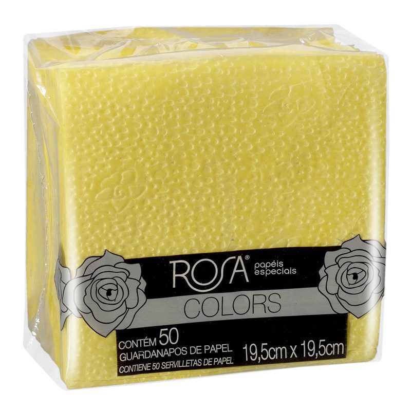 Guardanapo Rosa Colors (Amarelo)