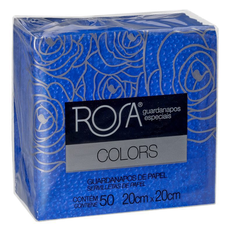 Guardanapo Rosa Colors (Azul Escuro)