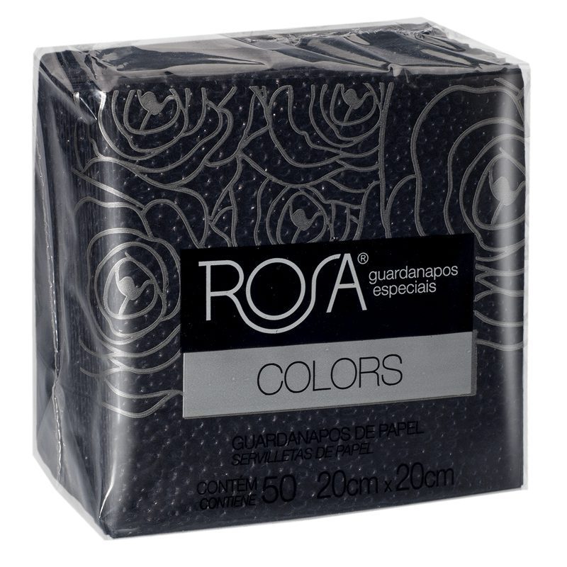 Guardanapo Rosa Colors (Preto)